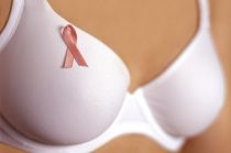 Bra with the breast cancer ribbon on-1354535
